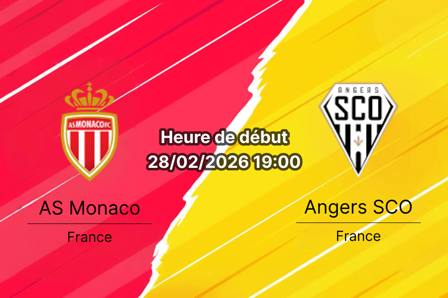 Pronostic AS Monaco vs Angers SCO Ligue 1 28 février 2026 bookmakers-rdc