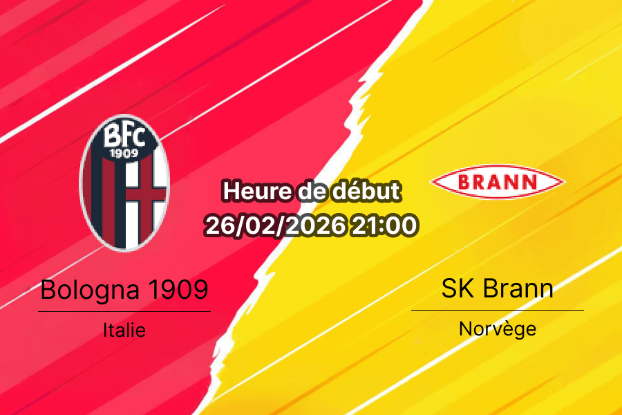 Pronostic Bologna 1909 vs SK Brann – barrage retour UEFA Europa League 26 février 2026 – cotes 1xBet bookmakers-rdc