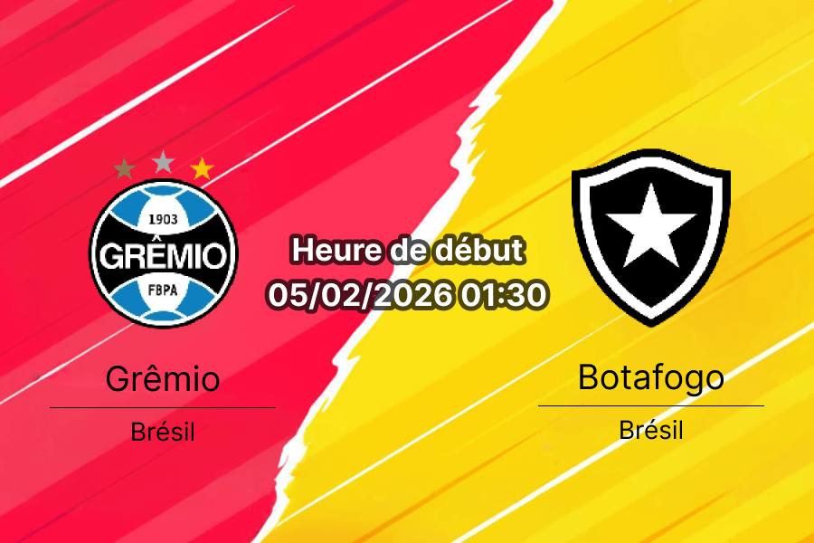 Pronostic Grêmio contre Botafogo Brasileirão Série A 2e journée 5 février 2026 RDC