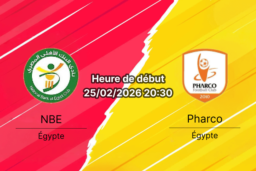 Pronostic NBE National Bank Egypt vs Pharco Premier League Egypte 25 fevrier 2026 Cairo International Stadium