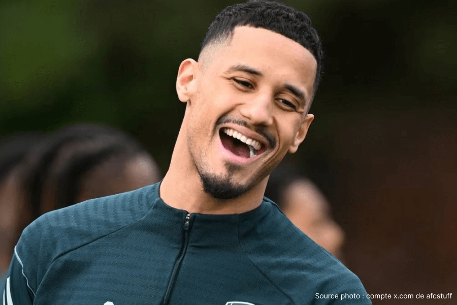 William Saliba défenseur Arsenal absent match Brentford maladie février 2026