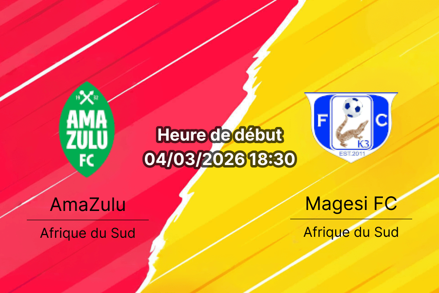 Pronostic AmaZulu FC vs Magesi FC Betway Premiership PSL 4 mars 2026 Moses Mabhida Stadium Durban