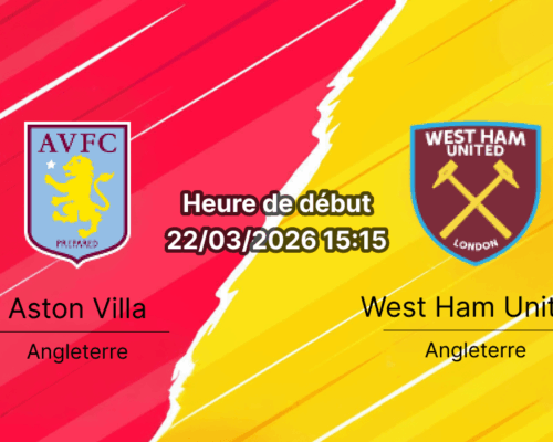 Pronostic Aston Villa West Ham United Premier League 22 mars 2026 Villa Park paris RDC