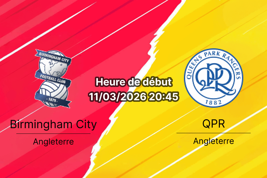 Pronostic Birmingham City vs QPR Championship 11 mars 2026 St. Andrew's analyse cotes paris