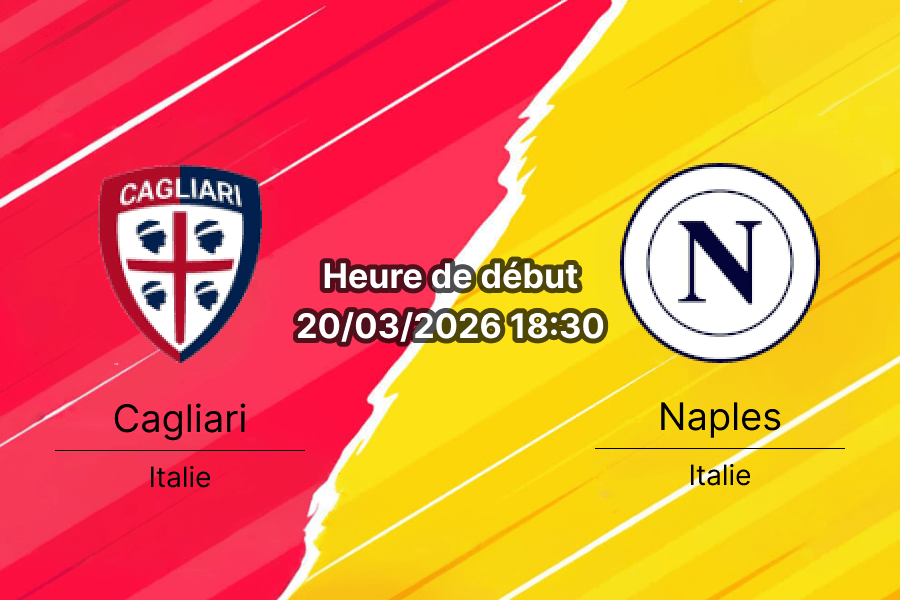 Pronostic Cagliari Calcio vs SSC Naples Serie A journée 30 vendredi 20 mars 2026 Unipol Domus analyse cotes Bookmakers RDC