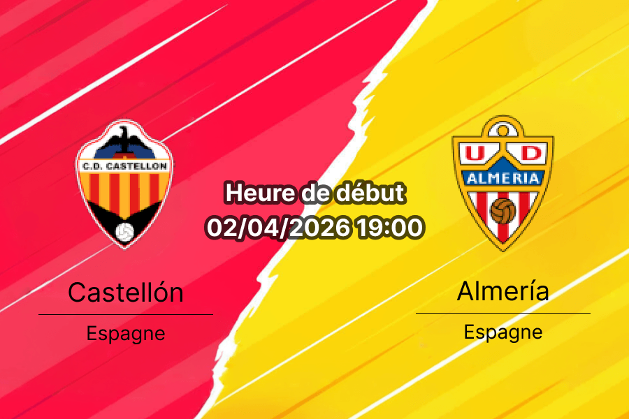 Pronostic CD Castellon vs UD Almeria LaLiga Hypermotion Segunda Division journée 33 2 avril 2026 bookmakers-rdc
