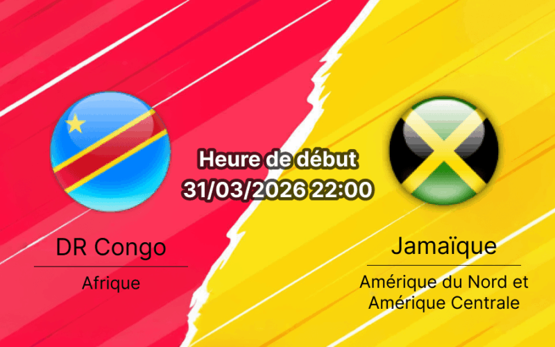 Pronostic DR Congo Jamaïque finale barrage intercontinental Coupe Monde 2026 Guadalajara Estadio AKRON