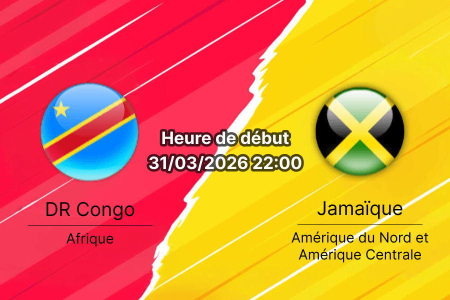 Pronostic DR Congo Jamaïque finale barrage intercontinental Coupe Monde 2026 Guadalajara Estadio AKRON