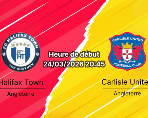 Pronostic Halifax Town Carlisle United National League 40e journée 24 mars 2026 The Shay Stadium paris RDC bookmakers-rdc