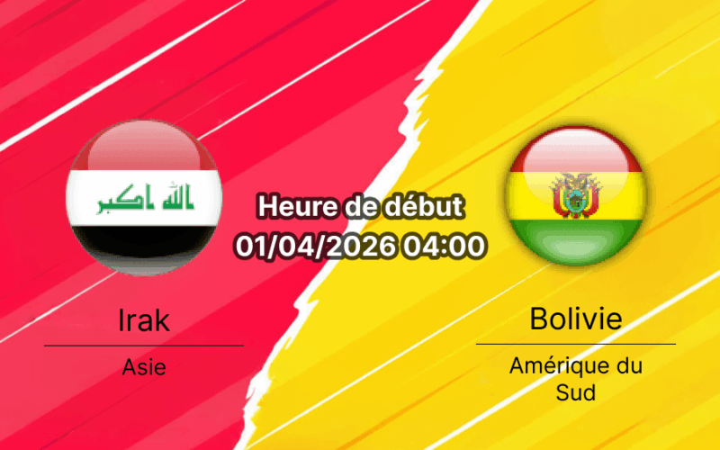 Pronostic Irak vs Bolivie finale barrage intercontinental Coupe du Monde 2026 Estadio BBVA Monterrey bookmakers RDC