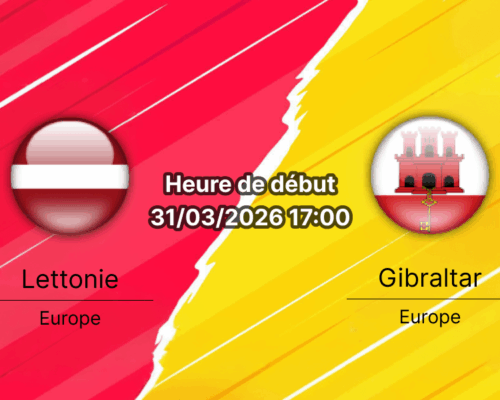 Pronostic Lettonie Gibraltar barrage promotion Ligue des Nations UEFA 2026 Stadions Skonto Riga