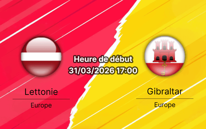 Pronostic Lettonie Gibraltar barrage promotion Ligue des Nations UEFA 2026 Stadions Skonto Riga