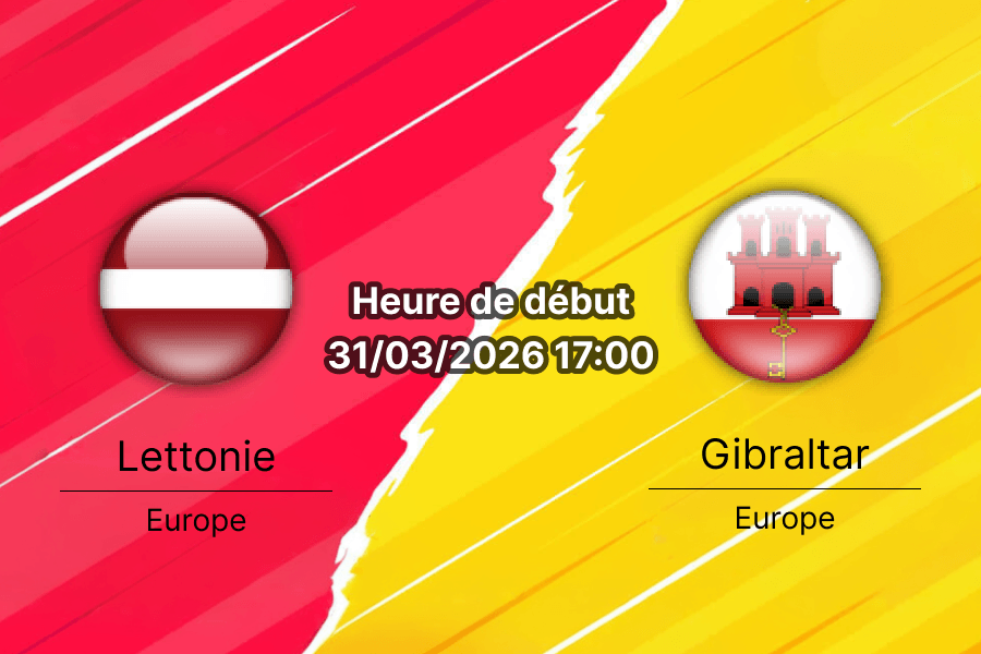 Pronostic Lettonie Gibraltar barrage promotion Ligue des Nations UEFA 2026 Stadions Skonto Riga