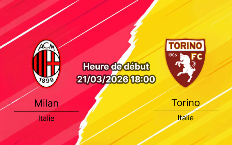 Pronostic AC Milan vs Torino Serie A journée 30 samedi 21 mars 2026 San Siro analyse cotes bookmakers RDC Congo