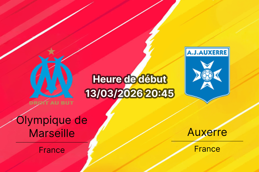 Pronostic Olympique de Marseille vs Auxerre Ligue 1 13 mars 2026 paris sportifs RDC