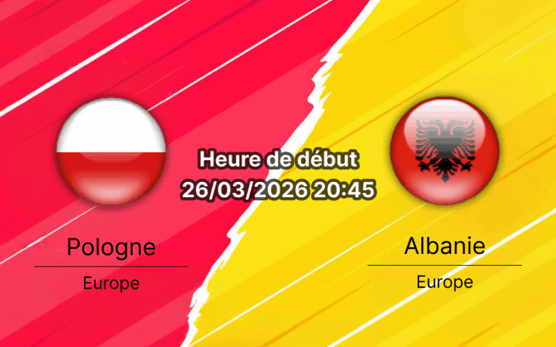 Pronostic Pologne Albanie barrage qualification Coupe du Monde 2026 UEFA Varsovie Bookmakers RDC