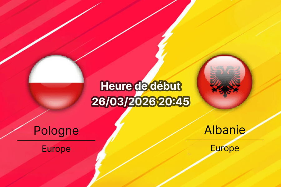 Pronostic Pologne Albanie barrage qualification Coupe du Monde 2026 UEFA Varsovie Bookmakers RDC
