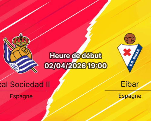 Pronostic Real Sociedad II vs SD Eibar LaLiga Hypermotion Segunda Division journée 33 2 avril 2026 bookmakers-rdc
