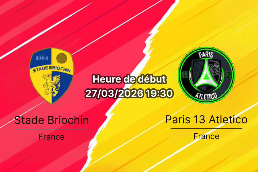 Pronostic Stade Briochin Paris 13 Atletico National France 27 mars 2026 Bookmakers RDC