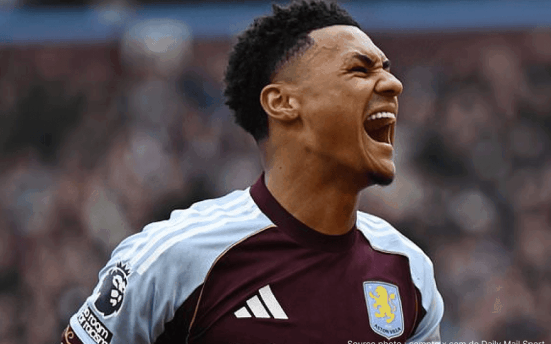 Ollie Watkins attaquant Aston Villa maillot violet match Premier League 2026