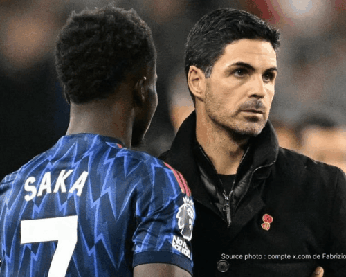 Bukayo Saka Arsenal blessure absence retour Manchester City avril 2026