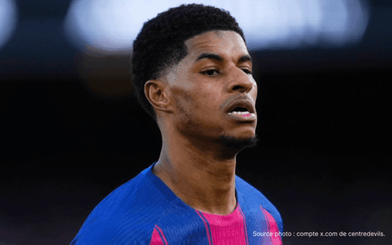 Marcus Rashford maillot Barcelone but célébration Liga 2026