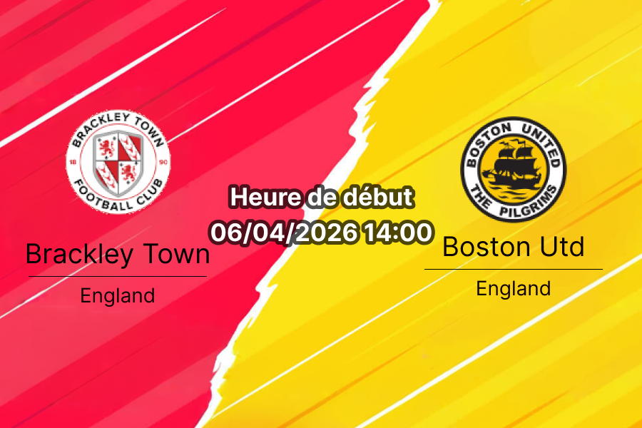 Notre pronostic expert Brackley vs Boston, 42e journée National League. Stats, cotes et paris recommandés. Découvrez notre analyse complète.