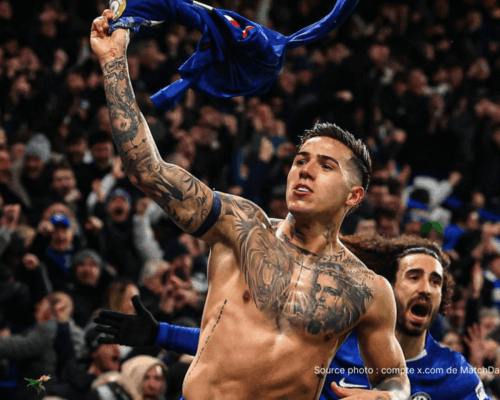 Enzo Fernandez en maillot Chelsea lors d'un match de Premier League 2026