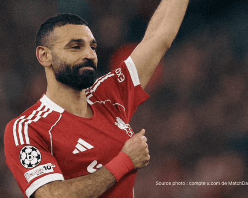 Mohamed Salah Liverpool maillot rouge 50e but Ligue Champions 2026