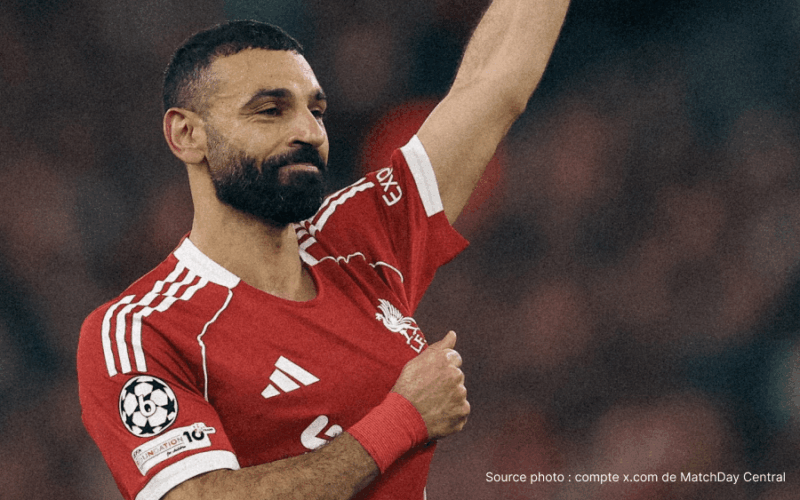 Mohamed Salah Liverpool maillot rouge 50e but Ligue Champions 2026