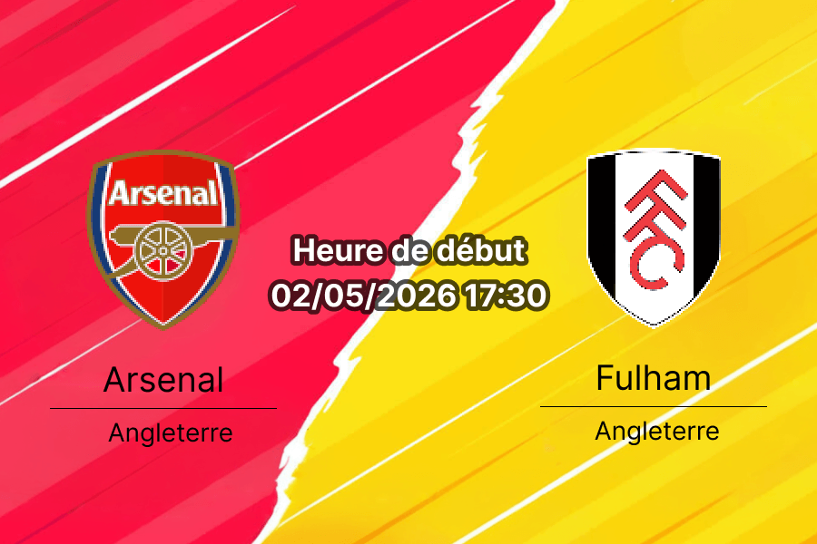 Pronostic Arsenal FC vs Fulham AFC – Premier League 35e journée 2 mai 2026 – Analyse xG, H2H et cotes – bookmakers-rdc.com