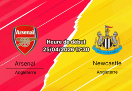 Pronostic Arsenal vs Newcastle United Premier League journée 34 – analyse et cotes du 25 avril 2026 à l'Emirates Stadium Londres