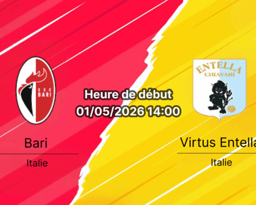 Pronostic Bari vs Virtus Entella – Serie B 1er mai 2026, analyse cotes et prédiction match de maintien