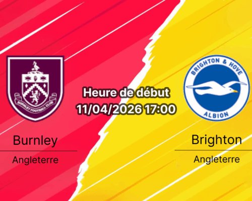 Pronostic Burnley vs Brighton & Hove Albion - Premier League 32e journée 11 avril 2026 15h00 - Turf Moor Burnley - Analyse tactique, blessés et cotes par Koffi Mensah sur Bookmakers-RDC