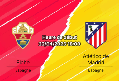 Pronostic Elche CF vs Atlético de Madrid LaLiga EA Sports journée 33 22 avril 2026 – analyse tactique xG cotes Estadio Martínez Valero | bookmakers-rdc.com