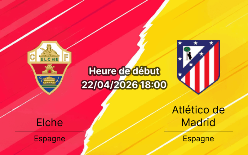 Pronostic Elche CF vs Atlético de Madrid LaLiga EA Sports journée 33 22 avril 2026 – analyse tactique xG cotes Estadio Martínez Valero | bookmakers-rdc.com