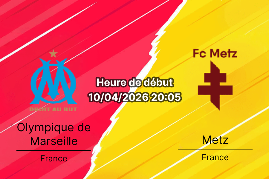 Pronostic Olympique de Marseille vs FC Metz – Journée 29 Ligue 1 McDonald's 10 avril 2026, Stade Vélodrome, Marseille