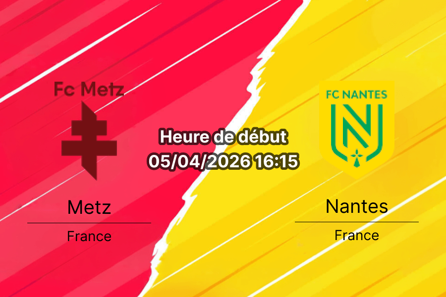 Pronostic Metz Nantes Ligue 1 J28 5 avril 2026 – bookmakers-rdc.com