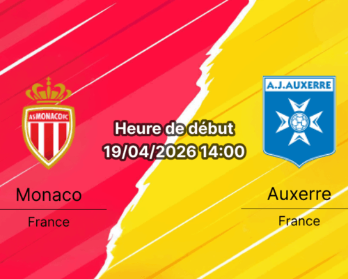 Pronostic AS Monaco vs Auxerre Ligue 1 19 avril 2026 analyse cotes et paris Bookmakers-RDC