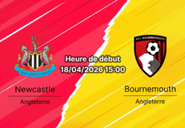 Pronostic Newcastle United vs AFC Bournemouth – Journée 33 Premier League 2025-2026 – 18 avril 2026 St James Park Newcastle Angleterre