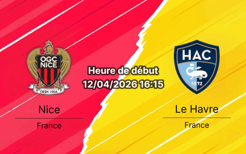 Pronostic Nice vs Le Havre Ligue 1 29e journée 12 avril 2026 Allianz Riviera – analyse et cotes