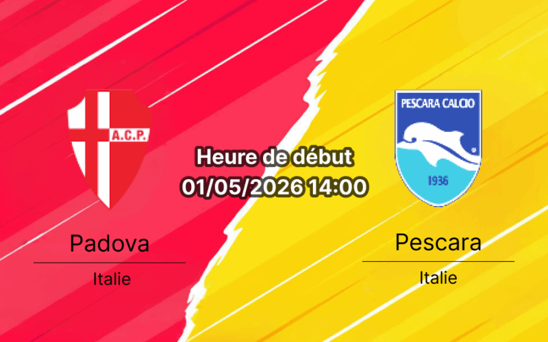 Pronostic Calcio Padova vs Delfino Pescara – Serie B 1er mai 2026, analyse BTTS cotes et prédiction match de maintien