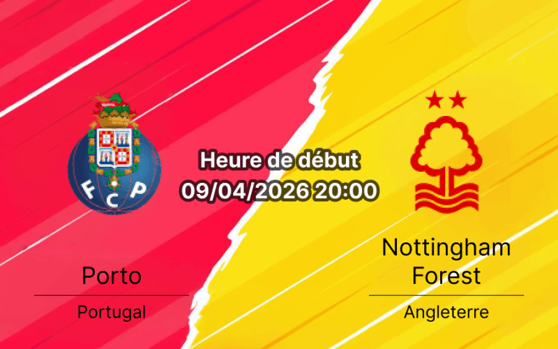 Pronostic FC Porto vs Nottingham Forest – Quart de finale aller UEFA Europa League 9 avril 2026, Estádio do Dragão, Porto
