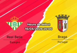 Pronostic Real Betis Balompié vs SC Braga Europa League quart de finale retour 2026 – Estadio de la Cartuja Séville