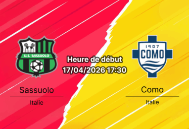 Pronostic Sassuolo vs Como – Journée 33 Serie A 2025-2026 – 17 avril 2026 au Mapei Stadium, Reggio Emilia