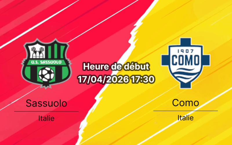 Pronostic Sassuolo vs Como – Journée 33 Serie A 2025-2026 – 17 avril 2026 au Mapei Stadium, Reggio Emilia