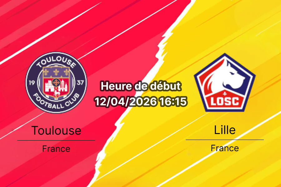 Pronostic Toulouse vs Lille Ligue 1 29e journée 12 avril 2026 Stadium Municipal – analyse et cotes