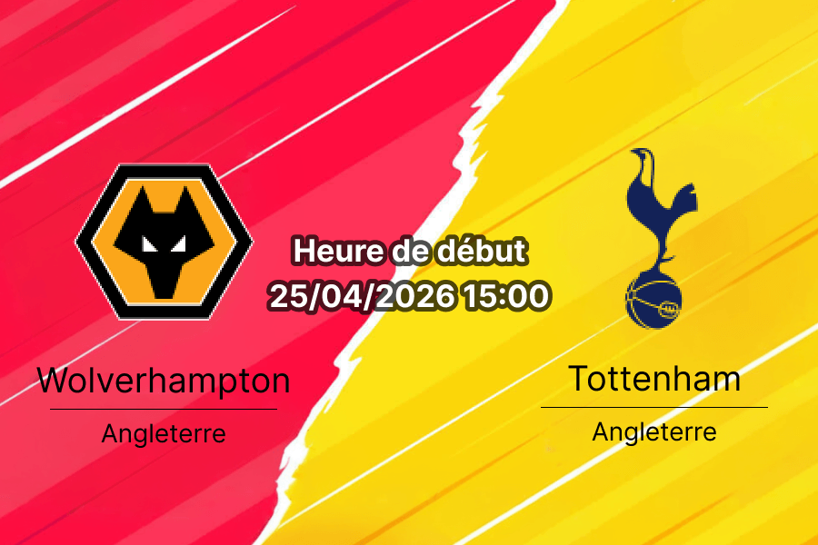 Pronostic Wolverhampton Wanderers vs Tottenham Hotspur Premier League journée 34 – analyse et cotes du 25 avril 2026 au Molineux Stadium
