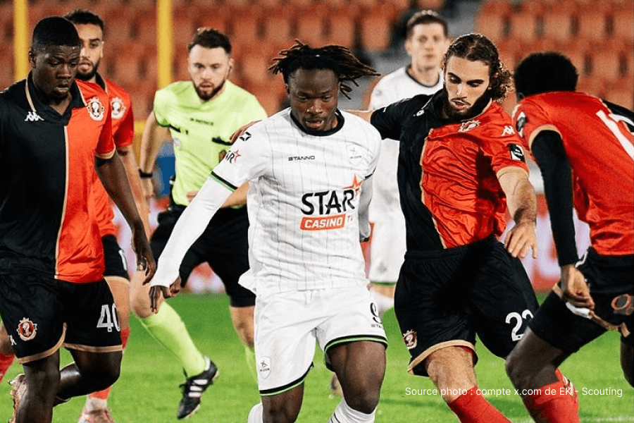 Abdoul Karim Traoré en maillot OH Louvain lors d'un match Jupiler Pro League 2026