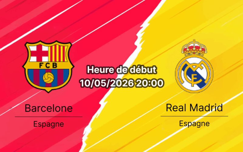 Pronostic Barcelone Real Madrid – Spotify Camp Nou, La Liga 35e journée 10 mai 2026